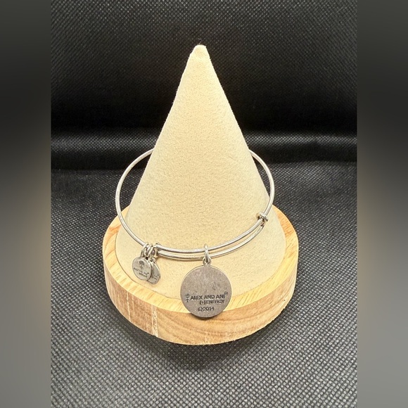 Alex and Ani Silver Charm Bracelet ‘Because I Love You’ - Picture 7 of 8